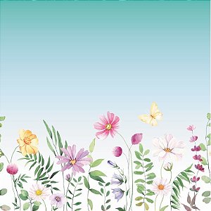 TECIDO CREPINHO BARRADO DE FLOR DEGRADÊ PARA CONFECÇÃO DE VESTIDOS, SAIAS, BLUSAS, ETC