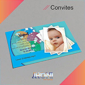 Convite de Aniversário Infantil 10x15cm 30 unidades