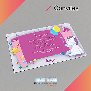 Convite de Aniversário Infantil 10x15cm Digital