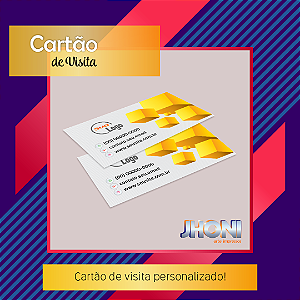 Cartão de Visita 90x48mm Retangular Frente 100 unidades