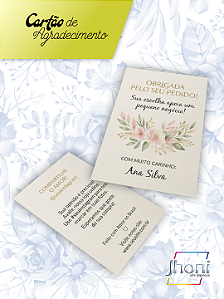 Cartão de Agradecimento 9x13cm 4/4 100 un Personalizado