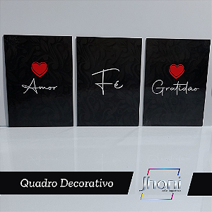 Quadro Decorativo 20x28cm 3 Peças Sem Moldura Mod.02