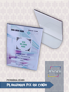 Plaquinha Pix QR Code 10x15cm Personalizada
