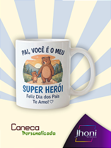 Caneca 9,5x8cm 325ml Personalizada Dia dos Pais
