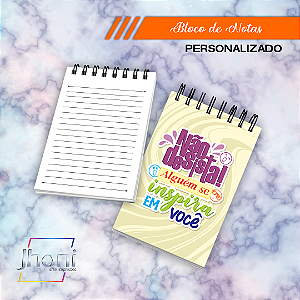 Bloco de Notas 10x15cm 96 Folhas Personalizado