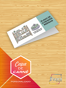 Capa de Carnê 21x10cm 100 un Personalizado