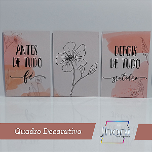 Quadro Decorativo 20x28cm 3 Peças Sem Moldura Mod.04