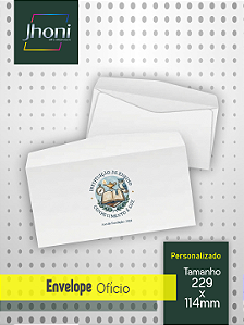 Envelope Ofício 229x114mm 100 un Personalizado