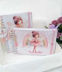 Kit Caderneta + Livro de bebê - Bailarina Clean/ Personalizado