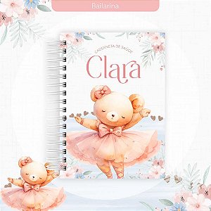 Caderneta de  Saúde Ursinha Bailarina 2 / Personalizado