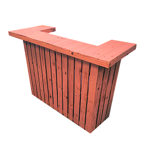 Balcão de Pallet para Eventos em Madeira Maciça 120x100x40 com Tampo 150x60