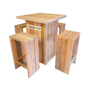 Mesa Bistrô em Pallet para Locação – Ideal para Eventos