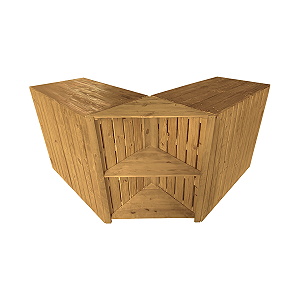 Balcão de Pallet Modular em Madeira(3 Peças)