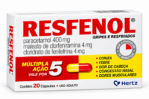 Resfenol 20 capsulas - Gripe e Resfriado