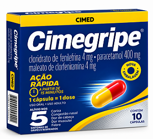 Cimegripe 10 Cápsulas – Gripe e Resfriado