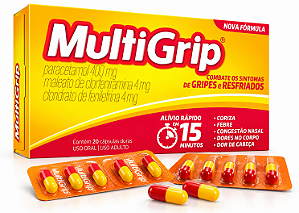 MultiGrip 20 capsulas - Gripe e Resfriado