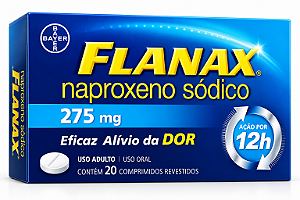Flanax 275mg Naproxeno Sódico com 20 Comprimidos