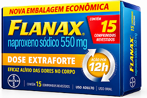 Flanax 550mg Naproxeno Sódico com 15 Comprimidos