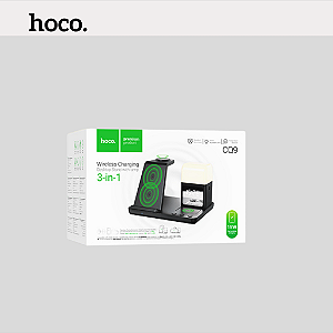 Hoco. Wireless Charging Desktop Stand Whit Lamp CQ9