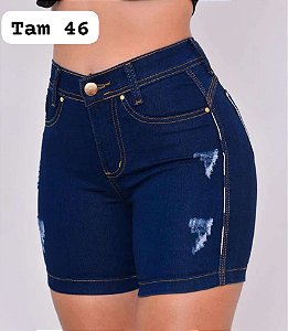 Shorts feminino jeans meia coxa