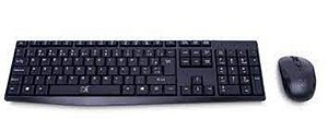 Kit Aateck  2 em 1  RF2.4G Teclado e  Mouse 1600dpi Preto Ref.:60000070