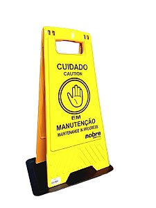 PLACA SINALIZADORA CUIDADO EM MANUTENCAO - NOBRE REF.:54364