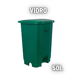 LIXEIRA VERDE 50L PEDAL PERFECT - REF.:972966