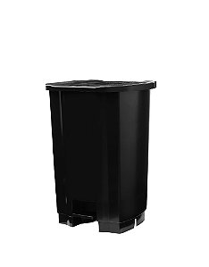 LIXEIRA PRETA 100L PEDAL TONK - REF.:2203071035