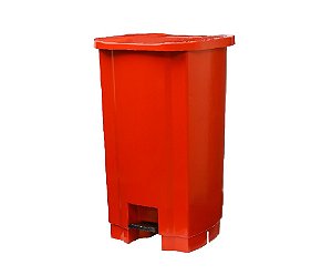 LIXEIRA VERMELHA 100L PEDAL TONK - REF.:2203071033