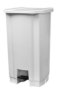 LIXEIRA BRANCA 36L PEDAL PRETO TONK - REF.:2203071055