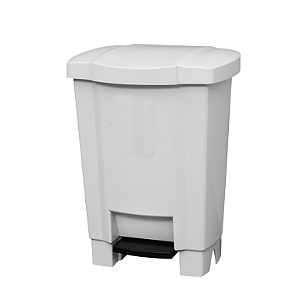 LIXEIRA BRANCA 36L PEDAL PRETO TONK - REF.:2203071055