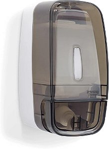 DISPENSER PARA SABONETE COLOURS GLASS FUMÊ C/ RESERVATÓRIO 600ml INVOQ REF.:340056-05: