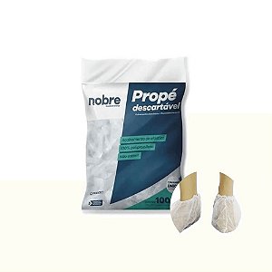 PROPE SAPATILHA DESCARTAVEL EM TNT SANFONADO 15GR (PACOTE C/ 100UNID.) - NOBRE REF.:50773