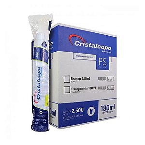 COPO DESCARTAVEL 150ML TRANSP. CX C/25 PCT CRISTALCOPO