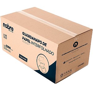 GUARDANAPO DE PAPEL INTERF. 10X20CM F. SIMPLES C/6000FLS. (CELULOSE VIRGEM) PS - NOBRE REF.:34202