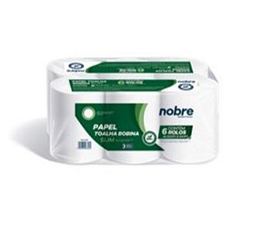 PAPEL TOALHA BOBINA C/6X0,20X200M (FARDO PLASTICO/CELULOSE VIRGEM) SLIM - NOBRE REF.:63962