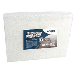 FIBRA P/LIMPEZA 102X260MM (LEVE/BRANCO, PCT C/10UNID.) K6025 - NOBRE REF.:38499