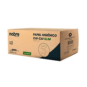 PAPEL HIGIENICO CAI CAI C/8000FLS. 10X20CM (CAIXA / CELULOSE VIRGEM/F.SIMPLES) - NOBRE REF.:39026