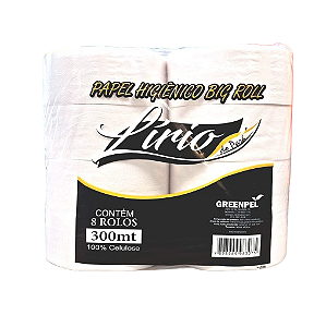 PAPEL HIGIENICO ROLAO 100%CELULOSE 8X300MTS - LIRIO REF.:9794