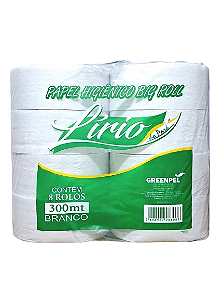 PAPEL HIGIENICO ROLAO BRANCO 8X300MTS - LIRIO REF.:9795