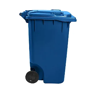 COLETORA PLASTICA 240L. C/RODAS AZUL USA PLAST - REF.:001712
