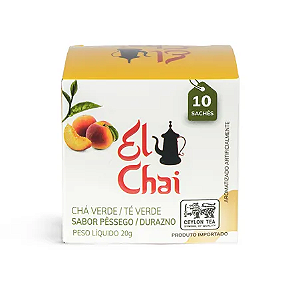 Chá verde sabor pêssego