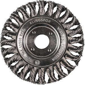 ESCOVA CIRCULAR ACO INOX 115X14X22,23 BR600Z 0,5MM KLINGSPOR