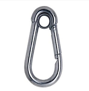 MOSQUETAO CARBOGRAFITE 5X50MM OLHAL E TRAVA EM INOX 3/16