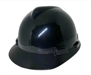 CAPACETE MSA PRETO V-GARD ABA FRONTAL PUSH KEY JUGULAR CA498