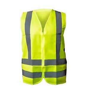 COLETE REFLETIVO SUPER SAFETY VERDE COM ZIPER