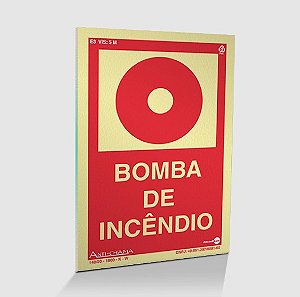 PLACA EM PVC 13.5X20CM - ALARME DE INCENDIO - REF 220BV