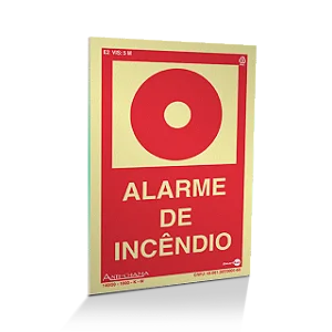 PLACA PVC RIG 1,00MM 10X15CM PAF695 E2 ALARME INCENDIO