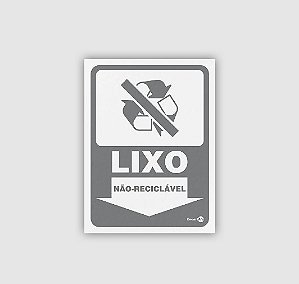 PLACA PS 0,80MM 13X30CM PS192 LIXO NAO RECICLAVEL