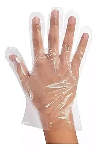 LUVA POLIETILENO GOLFRADA CANO CURTO S/E INCOLOR PCT 100 UN
